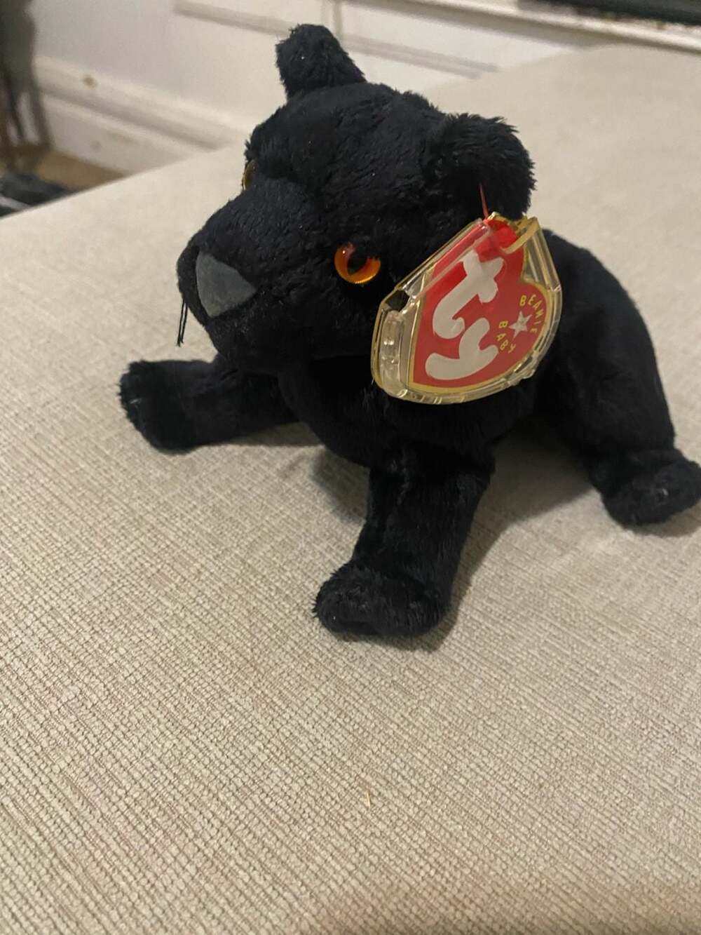 Ty Beanie Baby Midnight The Black Panther Cat Plush